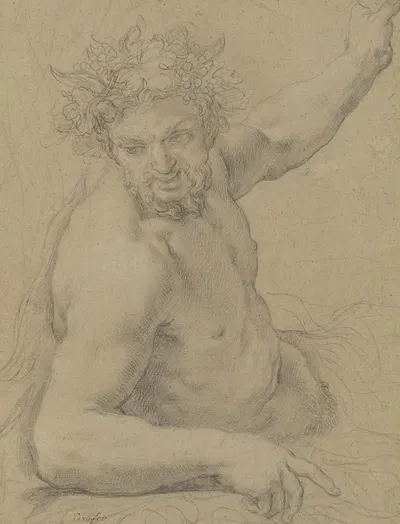 Faun Reclining by Ciro Ferri, 1660-1680 — digital art print download