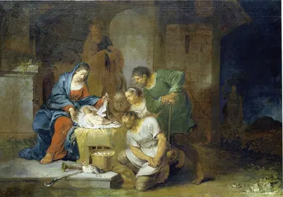 The Adoration of the Shepherds by Januarius Zick — digital art print download