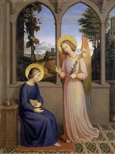 The Annunciation by Johann von Schraudolph, 1828 — digital art print download