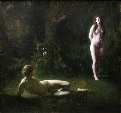 Adam and Eve by Юлий Паулсен, 1887 — digital art print download