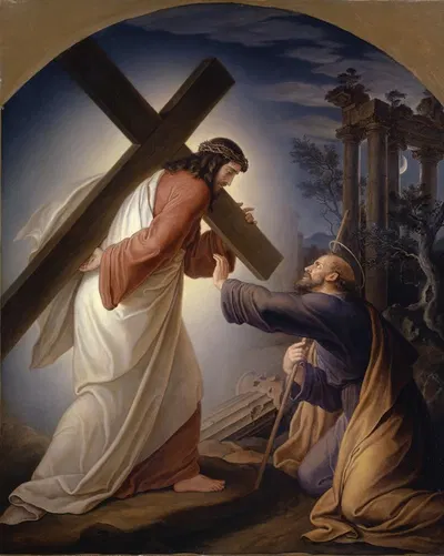 Domine, quo vadis[Lord, where are you going] by Julius Schnorr von Carolsfeld, 1843 — digital art print download