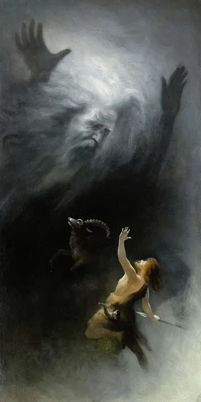 Thou Shalt Not Kill by Karl Wilhelm Diefenbach, 1902 — digital art print download