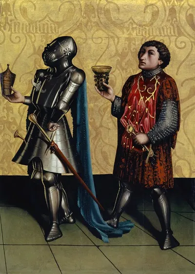Sibbecai and Benaiah by Konrad Witz, 1435 — digital art print download