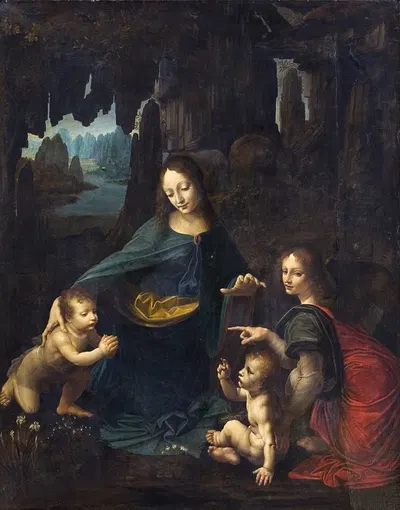 The Virgin of the Rocks by Леонардо да Винчи, 1601 – 1700 — digital art print download