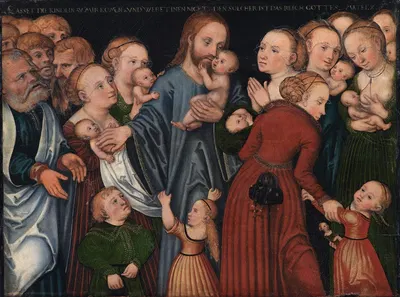 Christ Blessing the Children by Lucas Cranach the Elder, 1537 – 1637 — digital art print download