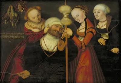 Hercules with Omphale by Lucas Cranach the Elder, 1535 — digital art print download