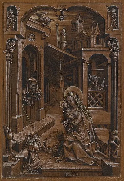 Die Geburt Christi by Mair von Landshut, 1499 — digital art print download
