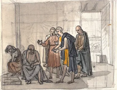 Job og hans venner by Martinus Rørbye, 1839 - 1849 — digital art print download