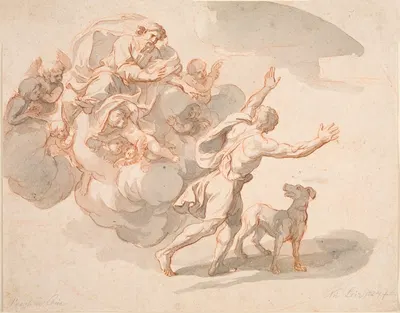 Gud forbander Kain by Nicolas-Pierre Loir, 1624 – 1679 — digital art print download