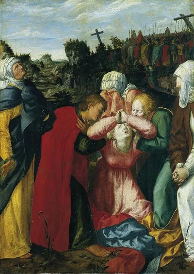 The Virgin Mary and Mourners at the Cruzifixion by Philipp Uffenbach, 1588 — digital art print download