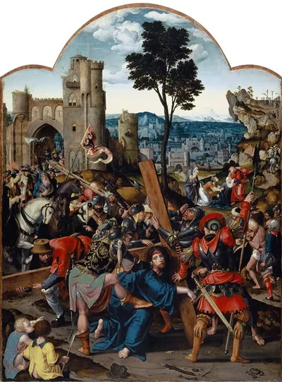 Christ Carrying the Cross by Pieter Coecke van Aelst, 1530 — digital art print download