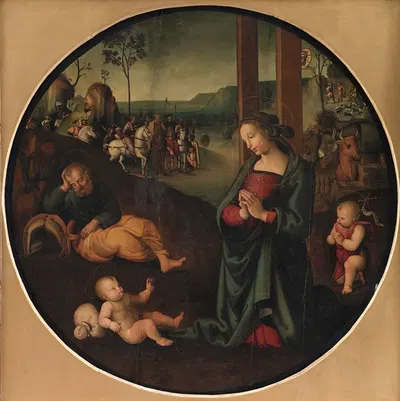 The Holy Family by Пьетро Перуджино, 1465 – 1523 — digital art print download