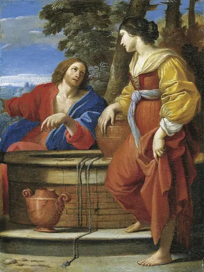 Christ with the Samaritan Woman at the Well by Sisto Badalocchio — digital art print download