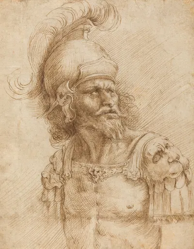 A Helmeted Soldier by Domenico Peruzzini — digital art print download