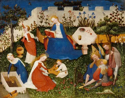 The Little Garden of Paradise by Upper Rhenish Master — digital art print download
