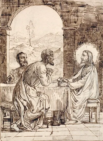 Christus i Emaus by Wilhelm Marstrand, 1865 – 1965 — digital art print download