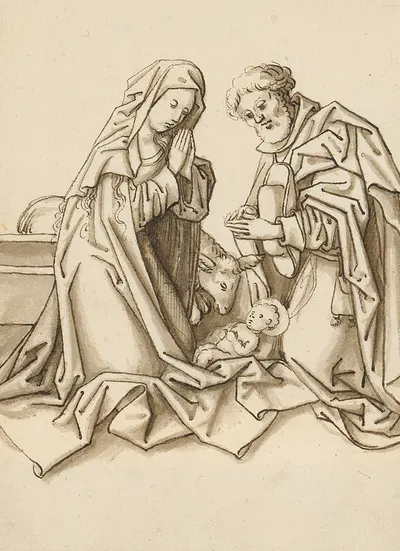 Adoration of the Child by Workshop of Hans Holbein the elder, 1500 — digital art print download
