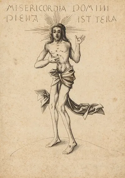 Christ as the Man of Sorrows by Workshop of Hans Holbein the elder, 1500 — digital art print download