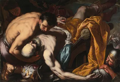 The death of King Josiah by Antonio Zanchi — digital art print download