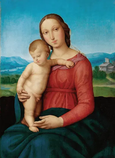 Madonna and Child by Follower of Raphael — digital art print download