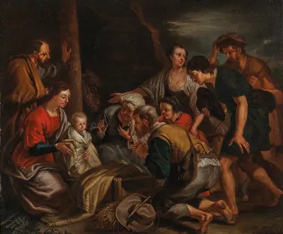 The Adoration of the Shepherds by Balthasar Beschey — digital art print download