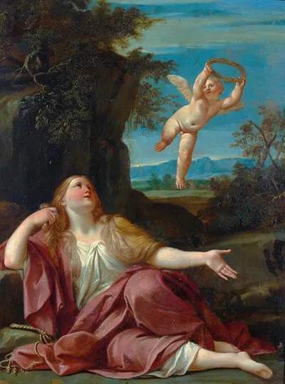 Penitent Magdalene by Болонская школа — digital art print download