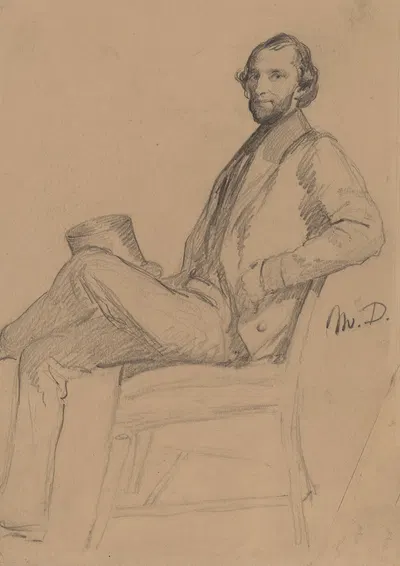 Seated Study of M.D. by Eastman Johnson — digital art print download