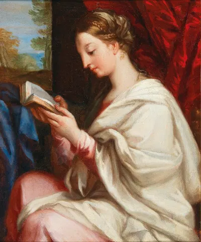 The Madonna reading by Карло Маратти — digital art print download