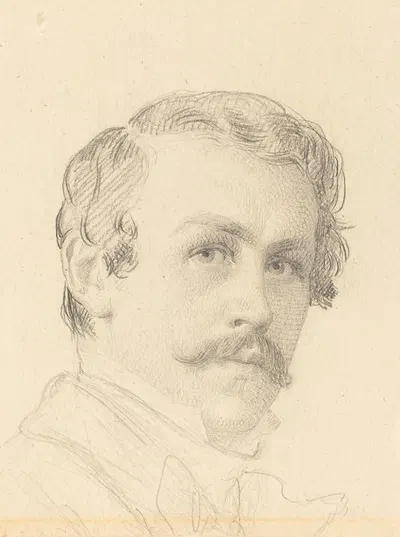Self-Portrait by Eastman Johnson, c. 1850 — digital art print download