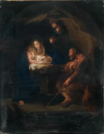 The Holy Family by Circle Of Pompeo Batoni — digital art print download