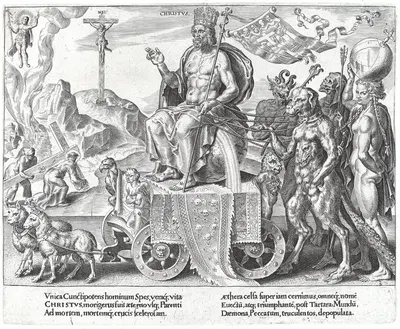 The Triumph of Christ by Dirck Volckertz Coornhert, 1559 — digital art print download