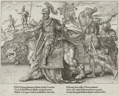The Triumph of David by Dirck Volckertz Coornhert, 1559 — digital art print download