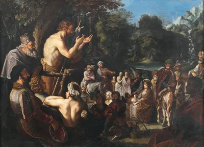 Saint John Preaching to the Multitude by Голландская школа — digital art print download