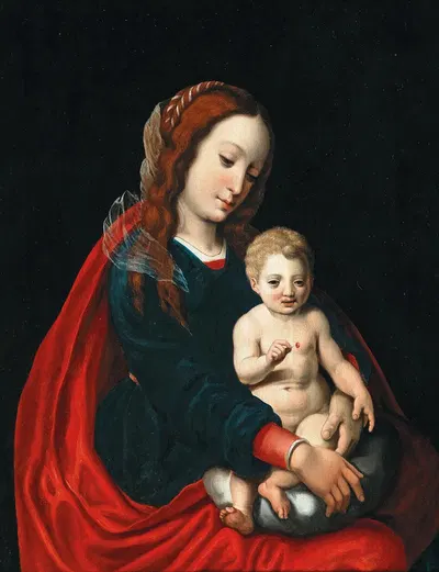 The Virgin and Child by Нидерландская школа — digital art print download