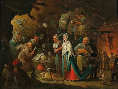 The Temptation of Saint Anthony by Эгберт ван Хемскерck младший — digital art print download