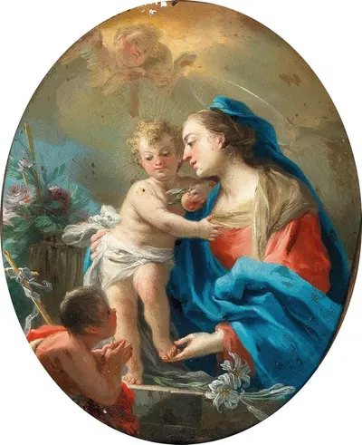 Madonna and Child with the Infant Saint John the Baptist by Филиппо Фальчаторе — digital art print download