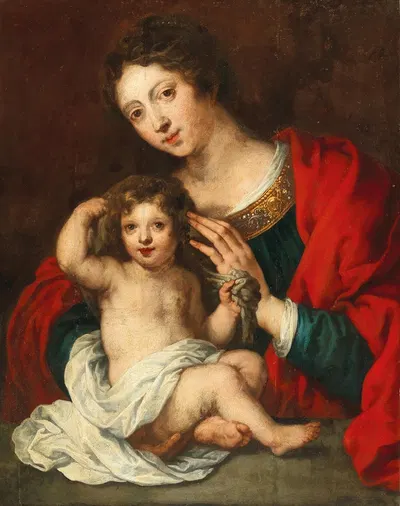Madonna and Child by Flemish School — digital art print download