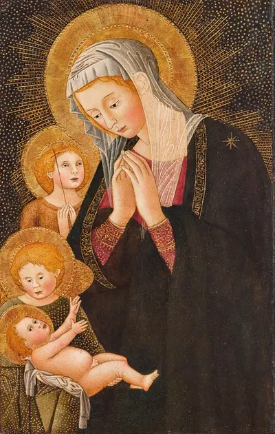 The Madonna and Child with Angels by Флорентийская школа — digital art print download