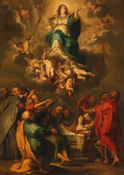 The Assumption of the Virgin by Последователь Питера Паула Рубенса — digital art print download