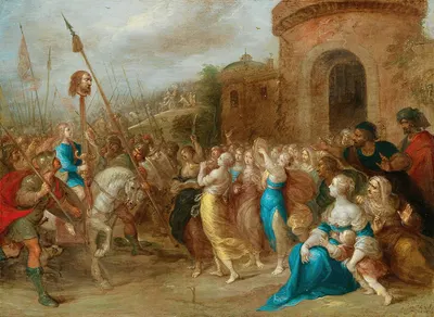 The Triumph of David by Франс Франкен Младший — digital art print download