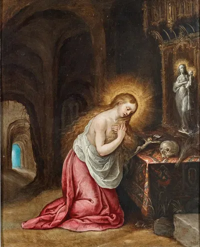 The Penitent Mary Magdalene by Франс Франкен Младший — digital art print download
