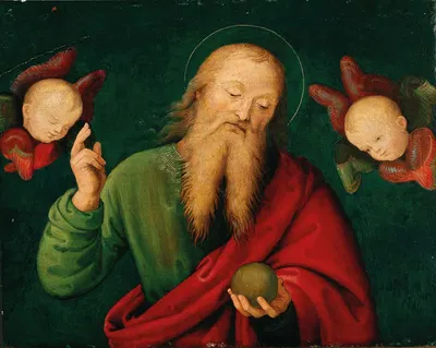 God the Father with angels by Giannicola di Paolo — digital art print download