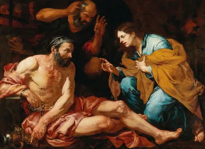 Joseph interpreting dreams by Джованни Баттиста Лангетти — digital art print download