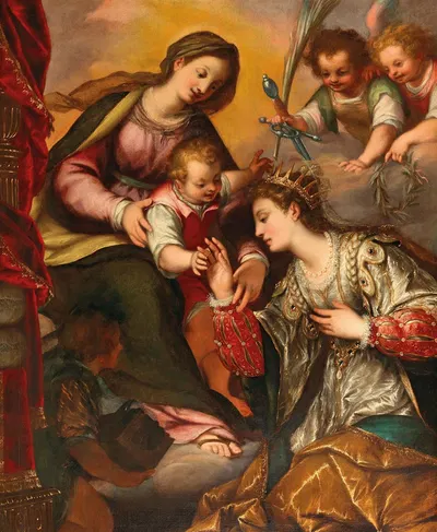 The Mystical Marriage of Saint Catherine by Giovanni Battista Paggi — digital art print download