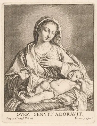 The Virgin and Sleeping Child by Giovanni Bottani — digital art print download