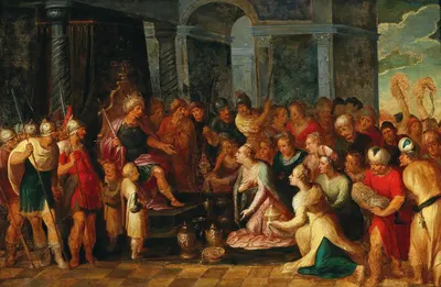 Solomon and the Queen of Sheba by Hans Jordaens the Elder — digital art print download