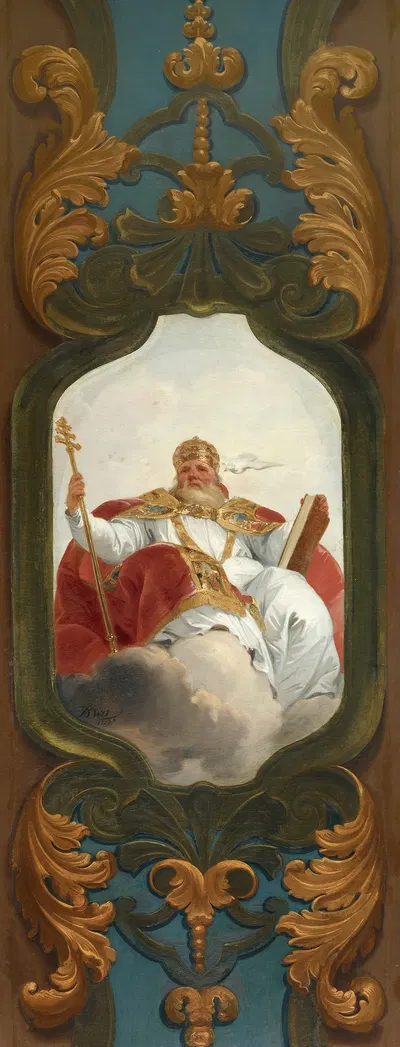 Pope Gregory the Great, Church Father by Якоб де Вит, 1729 — digital art print download