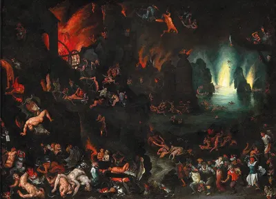 A scene of Hell by Ян Брейгель Старший — digital art print download