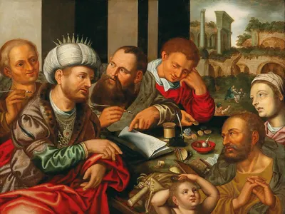 The Parable of the Merciless Creditor by Jan Sanders Van Hemessen — digital art print download