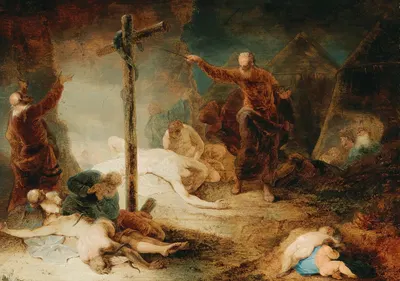 Moses and the Brazen Serpent by Январий Цик, 1754 — digital art print download